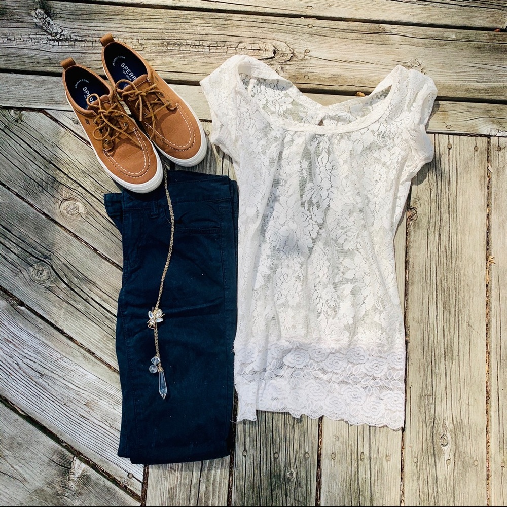 Open Back Lace Top!